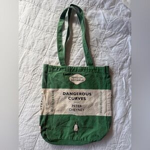 Penguin Bookbag Canvas Tote – “Dangerous Curves” Peter Cheyney | Book Bag